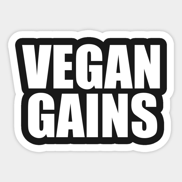 Vegan Gains Sticker by fromherotozero